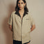 Camp Collar Shirt in Brown Pinstripes