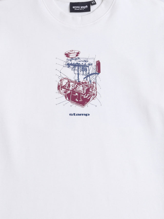 Padmini Matchbox Racer T-shirt in Off-White