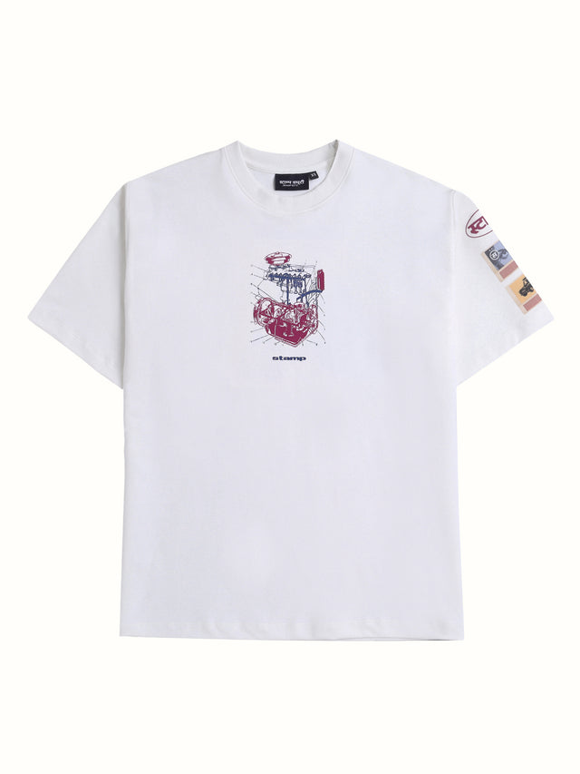 Padmini Matchbox Racer T-shirt in Off-White