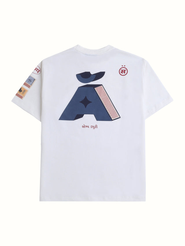 Padmini Matchbox Racer T-shirt in Off-White