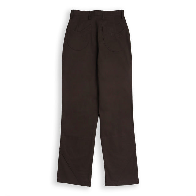 Pantalon coupe cheville en marron