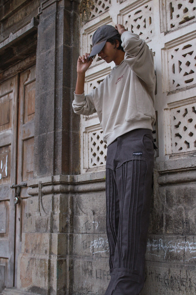 Sweat à capuche utilitaire en beige